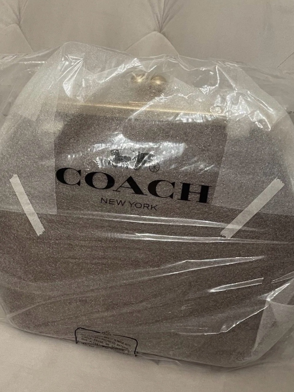 Coach Suede Kisslock Frame 27 Bag NWT Medium Sz lovely color Warm Brown gift box - Picture 2 of 16